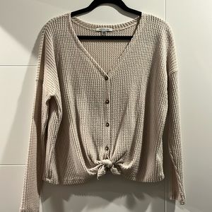 Cream buttoned sweater